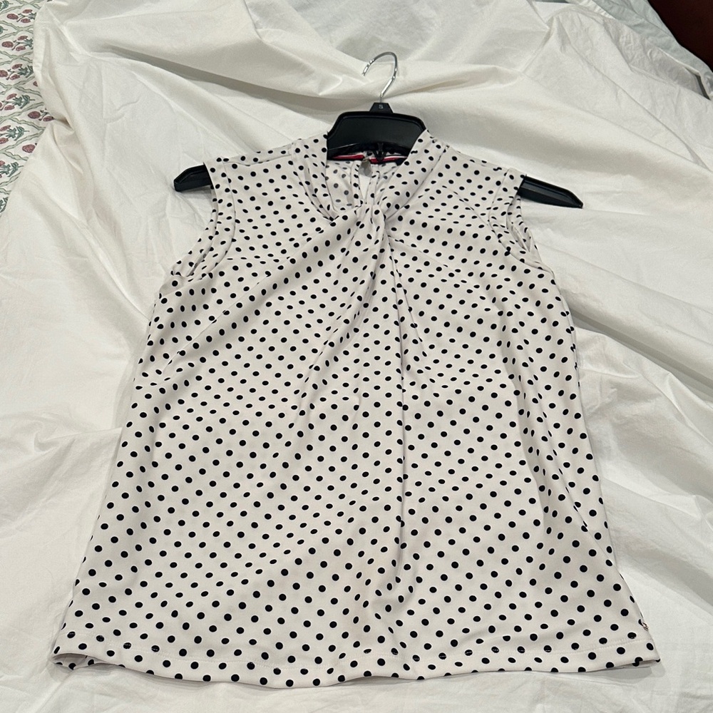 Tommy Hilfiger Black and White Polka Dot Blouse